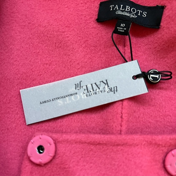 NEW Talbots “Kate Fit” Pin Felted Wool Retro Cropped Jacket Size 10 - Picture 3 of 9